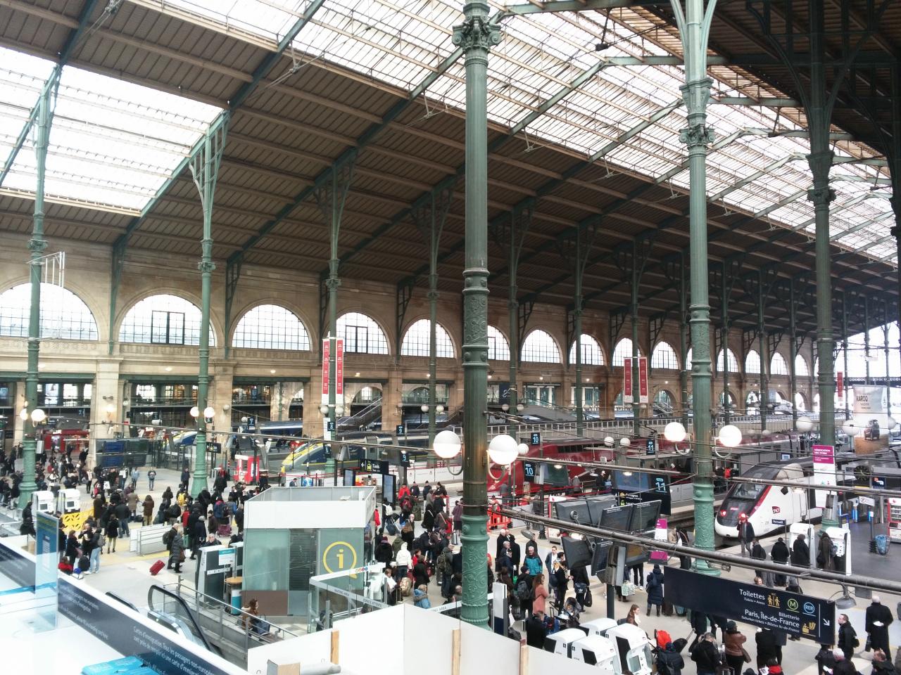 Gare du Nord, départ pour londres de la gare du Nord de Paris