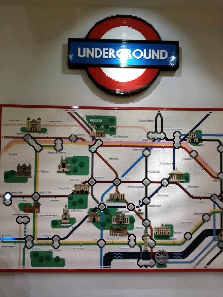 Maquette du plan du métro de Londres 